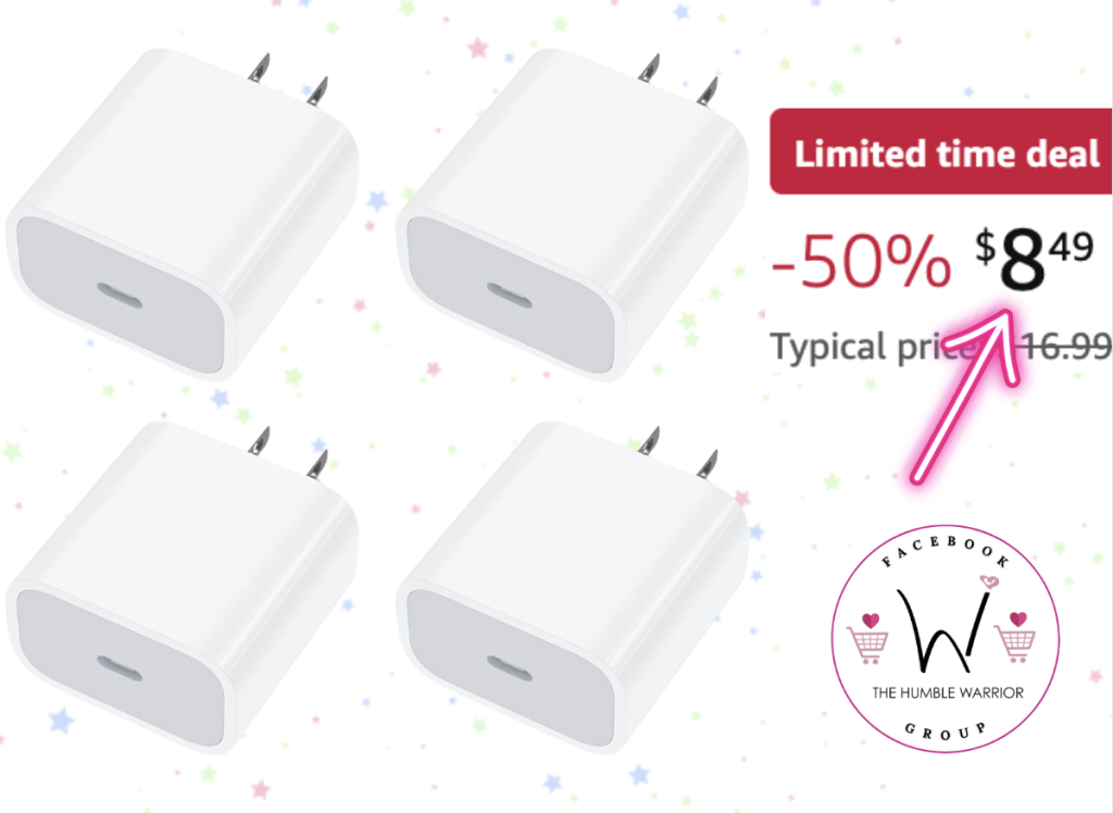 4-pack of USB-C Power Adapters!
